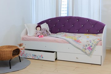 Кровать детская односпальная Эльза без бортика, Фиолетовый (латы) в Нижнем Новгороде - предосмотр 5