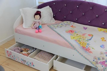 Детская кровать односпальная Эльза без бортика, Фиолетовый (щиты) в Нижнем Новгороде - предосмотр 6
