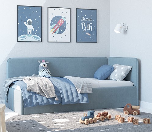 Детская кровать Leonardo голубой 160х70 в Нижнем Новгороде - изображение 4