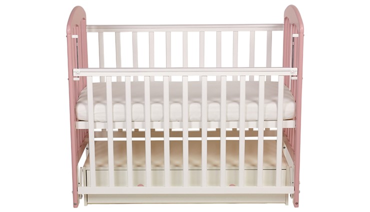 Кровать детская Polini kids Simple 328, белый-розовый в Нижнем Новгороде - изображение 3