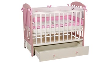 Кровать детская Polini kids Simple 328, белый-розовый в Нижнем Новгороде - предосмотр 5