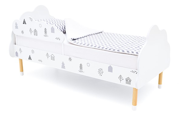Детская кровать Stumpa Облако "Домики ч/б" в Нижнем Новгороде - изображение