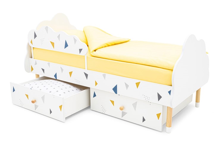 Кровать в детскую Stumpa Облако "Треугольники желтый, синий" в Нижнем Новгороде - изображение 4