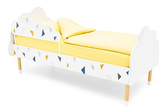 Кровать в детскую Stumpa Облако "Треугольники желтый, синий" в Нижнем Новгороде - изображение