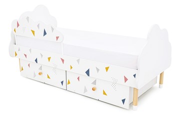 Детская кровать Stumpa Облако "Треугольники желтый, синий, розовый" в Нижнем Новгороде - предосмотр 9