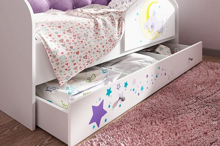 Кровать с бортиками Звездочка с бортиком, Фиолетовый в Нижнем Новгороде - изображение 1