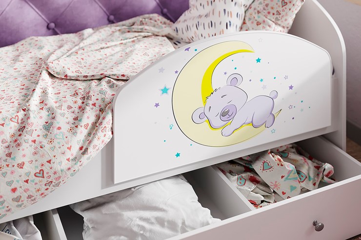 Детская кровать с бортиками Звездочка с бортиком, Бежевый в Нижнем Новгороде - изображение 2