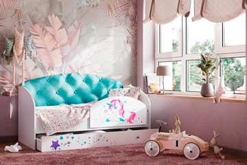 Детская кровать с бортиками Звездочка с бортиком, Бирюза в Нижнем Новгороде - предосмотр
