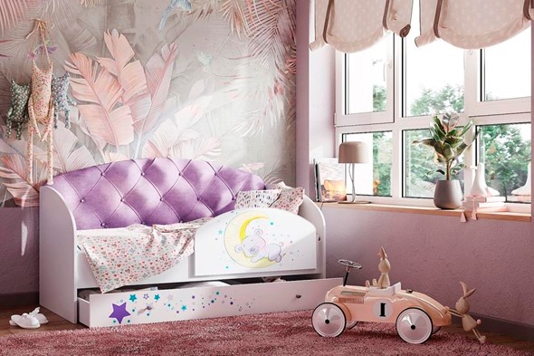 Кровать с бортиками Звездочка с бортиком, Фиолетовый в Нижнем Новгороде - изображение