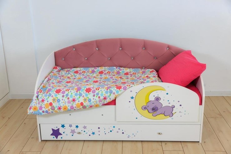 Детская кровать односпальная Звездочка с бортиком, Розовый в Нижнем Новгороде - изображение 6