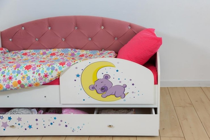 Детская кровать односпальная Звездочка с бортиком, Розовый в Нижнем Новгороде - изображение 7