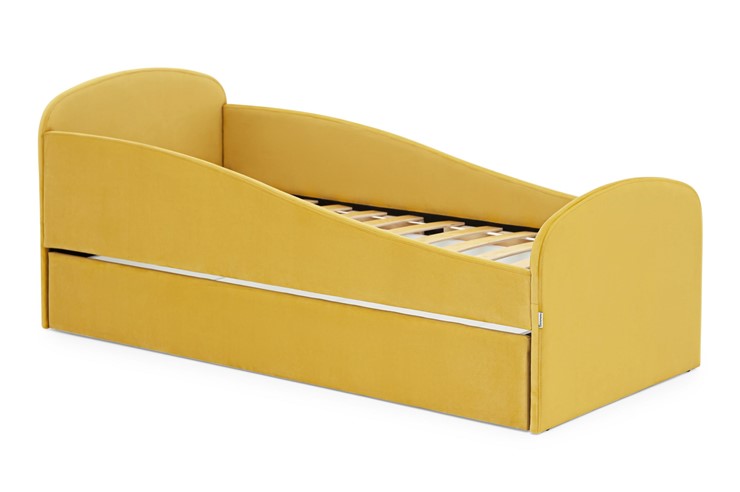Кровать в детскую с ящиком Letmo горчичный (велюр) в Нижнем Новгороде - изображение 12