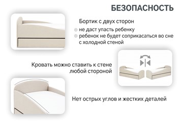 Детская кровать с ящиком Letmo карамель (рогожка) в Нижнем Новгороде - предосмотр 3