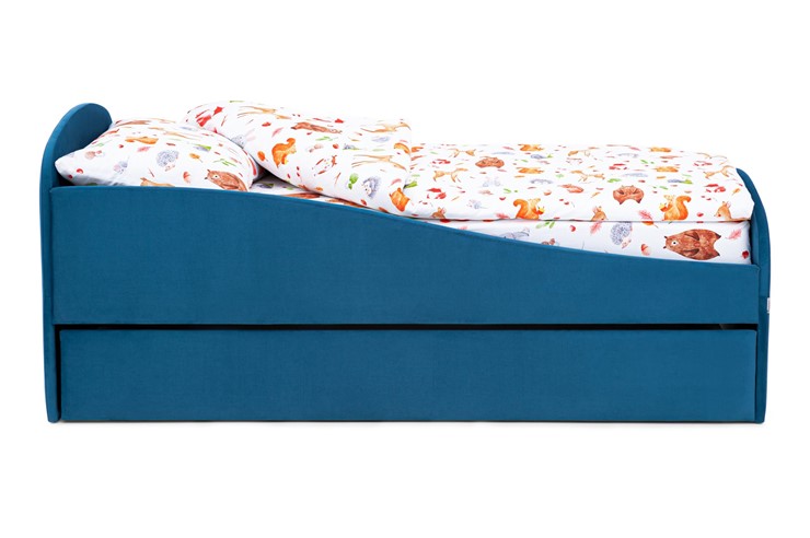 Мягкая кровать с ящиком Letmo морской (велюр) в Нижнем Новгороде - изображение 10