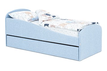 Детская кровать с ящиком Letmo небесный (рогожка) в Нижнем Новгороде - предосмотр