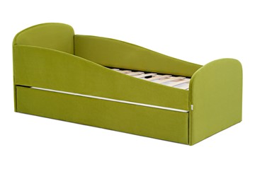 Мягкая кровать с ящиком Letmo оливковый (велюр) в Нижнем Новгороде - предосмотр 12