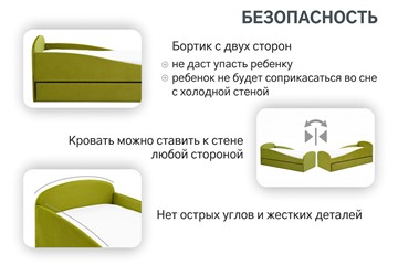 Мягкая кровать с ящиком Letmo оливковый (велюр) в Нижнем Новгороде - предосмотр 2