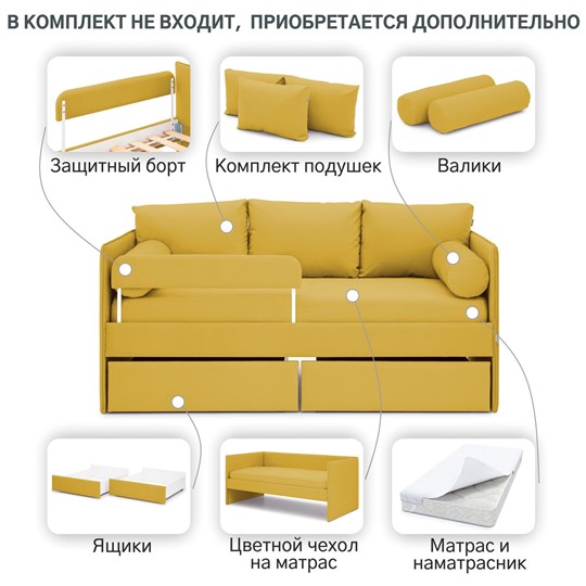 Кровать Soffal горчичный (велюр) в Нижнем Новгороде - изображение 22