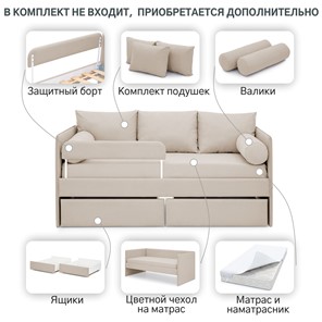 Мягкая кровать Soffal холодный бежевый (микрошенилл) в Нижнем Новгороде - предосмотр 17
