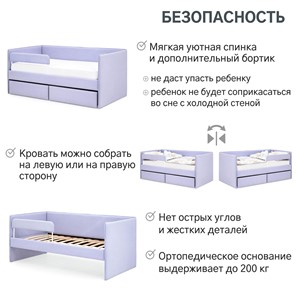 Мягкая кровать Soffal нежная сирень (микрошенилл) в Нижнем Новгороде - предосмотр 20