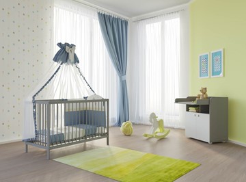 Кроватка для новорожденных POLINI Kids Simple 101 Серый в Нижнем Новгороде - предосмотр 2