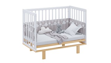 Детская кроватка серия 3400 POLINI Kids Simple 340 Белый / Натуральный в Нижнем Новгороде - предосмотр 8