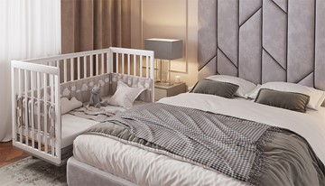Кровать для новорожденных серия 3400 POLINI Kids Simple 340 Белый / Серый в Нижнем Новгороде - предосмотр 9