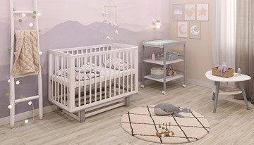 Кровать для новорожденных серия 3400 POLINI Kids Simple 340 Белый / Серый в Нижнем Новгороде - предосмотр 10
