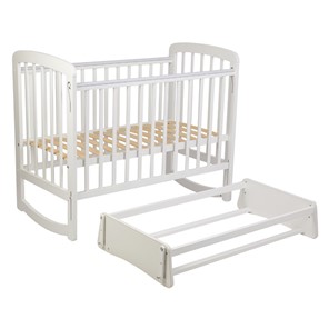 Кроватка для новорожденных с маятником POLINI Kids Simple 304 Белый в Нижнем Новгороде - предосмотр 1