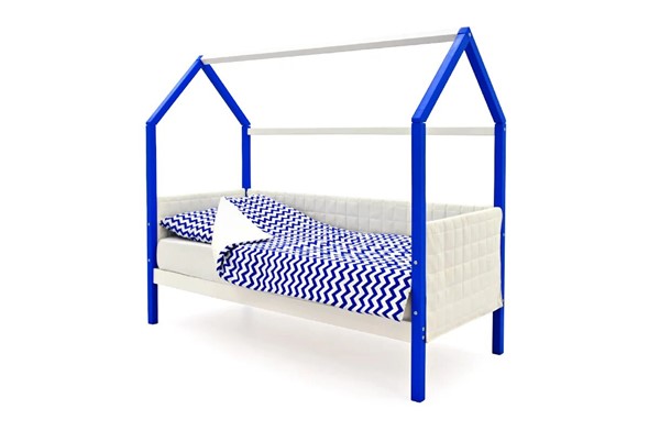 Кровать-домик в детскую «Svogen сине-белый» мягкая в Нижнем Новгороде - изображение