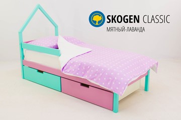 Кровать-домик в детскую мини Skogen мятный-лаванда в Нижнем Новгороде - предосмотр