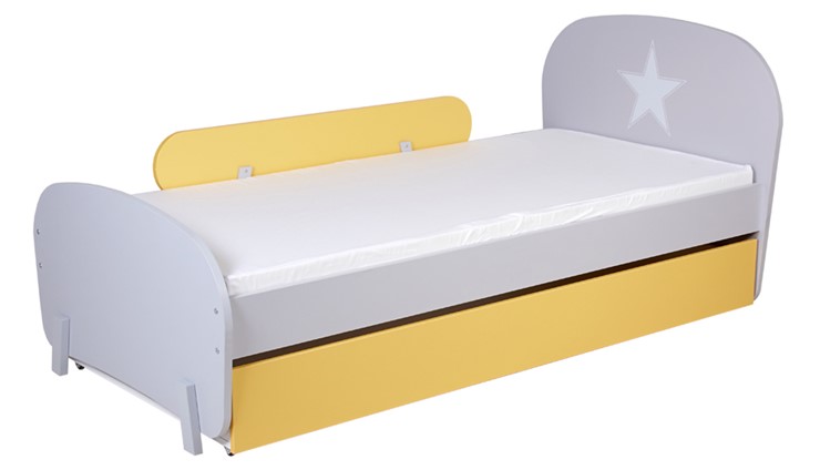 Комплект мебели для детской POLINI Kids Mirum №1 Белый / Серый / Желтый в Нижнем Новгороде - изображение 5