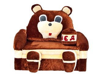 Детский диван Медведь с подушкой, ширина 120 см в Нижнем Новгороде - предосмотр