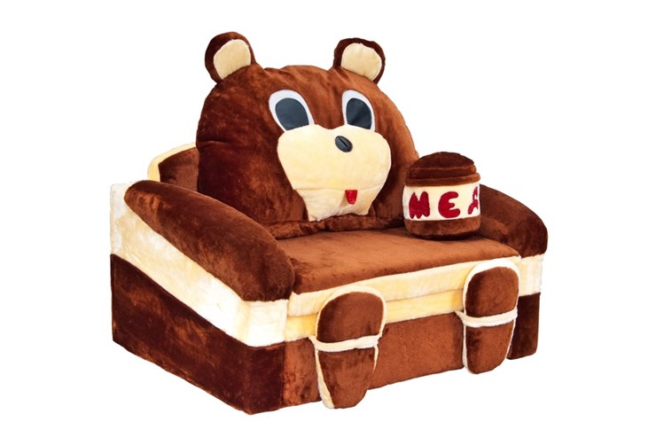 Детский диван Медведь с подушкой, ширина 120 см в Нижнем Новгороде - изображение 1