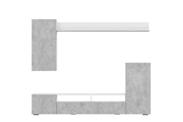 Набор мебели в гостиную МГС-4, белый/цемент светлый в Нижнем Новгороде - предосмотр 1