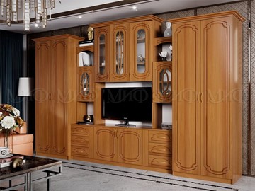 Гостиный гарнитур Альберт со шкафами, глянцевый в Нижнем Новгороде - предосмотр