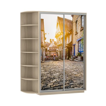 Шкаф Экспресс 1900x600x2400, со стеллажом, Улица/шимо светлый в Нижнем Новгороде - изображение
