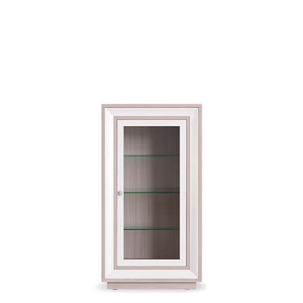 Шкаф низкий  (1 стеклодверь) Прато 776, Ясень светлый \ жемчуг в Нижнем Новгороде - изображение