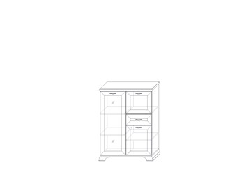 Шкаф низкий  (1 стеклодверь) Сиена, Бодега белый / патина золото в Нижнем Новгороде - предосмотр 1