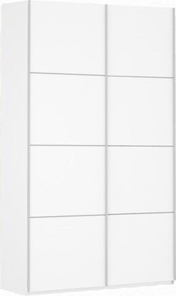 Шкаф 2-дверный Прайм (ДСП/ДСП) 1400x570x2300, белый снег в Нижнем Новгороде - изображение