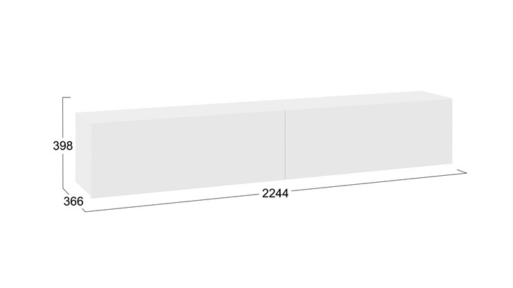 Шкаф навесной Порто (366) ТД-393.12.21 (Белый жемчуг/Белый софт) в Нижнем Новгороде - изображение 3