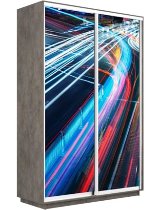 Шкаф Экспресс 1200x600x2200, Ночная магистраль/бетон в Нижнем Новгороде - изображение