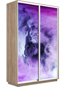 Шкаф 2-х дверный Экспресс 1400x450x2200, Фиолетовый дым/дуб сонома в Нижнем Новгороде