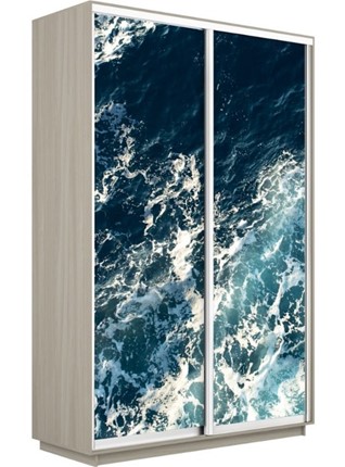 Шкаф двухдверный Экспресс 1400x450x2400, Морские волны/шимо светлый в Нижнем Новгороде - изображение