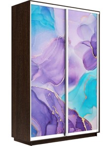 Шкаф 2-дверный Экспресс 1400x600x2200, Абстракция фиолетовая/венге в Нижнем Новгороде