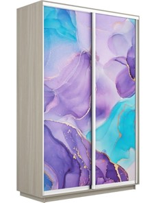 Шкаф 2-х дверный Экспресс 1600x450x2200, Абстракция фиолетовая/шимо светлый в Нижнем Новгороде