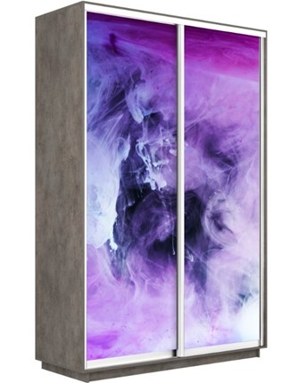 Шкаф 2-створчатый Экспресс 1600x600x2200, Фиолетовый дым/бетон в Нижнем Новгороде - изображение