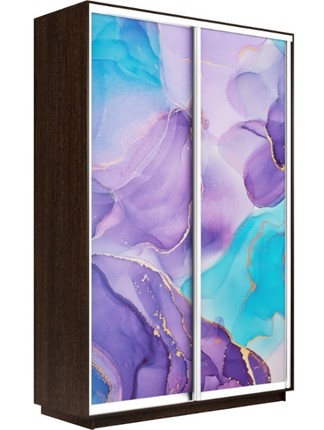 Шкаф двухдверный Экспресс 1600x600x2400, Абстракция фиолетовая/венге в Нижнем Новгороде - изображение