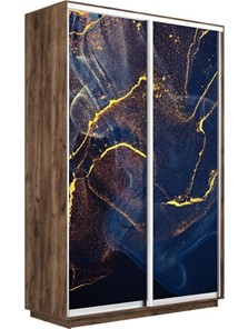 Шкаф 2-створчатый Экспресс 1600x600x2400, Абстракция золотая пыль/дуб табачный в Нижнем Новгороде - предосмотр