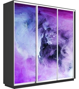 Шкаф 3-дверный Экспресс 1800х450х2200, Фиолетовый дым/серый диамант в Нижнем Новгороде